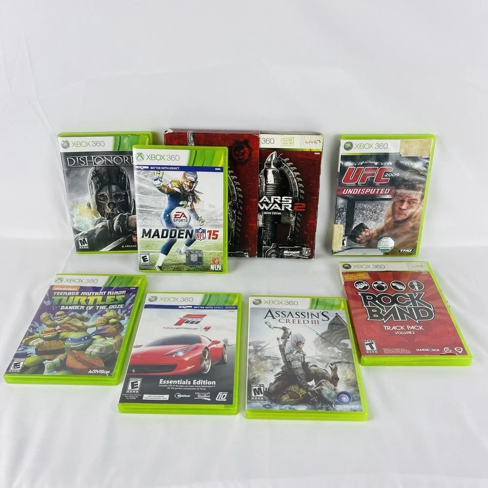 Xbox 360 Mixed Video Games Lot Of 8 Great Titles Tested & Working